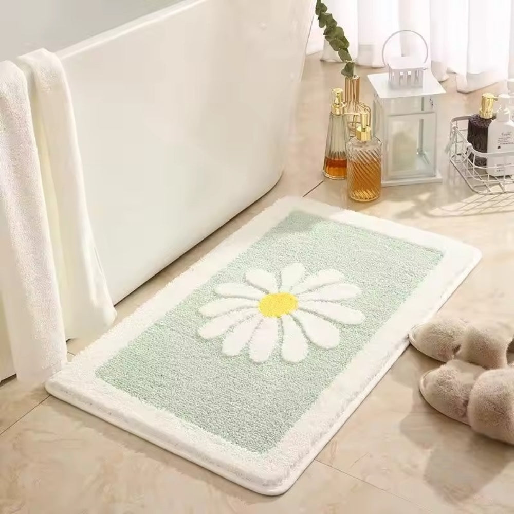 Delightful Floral Comfort Bath Rug