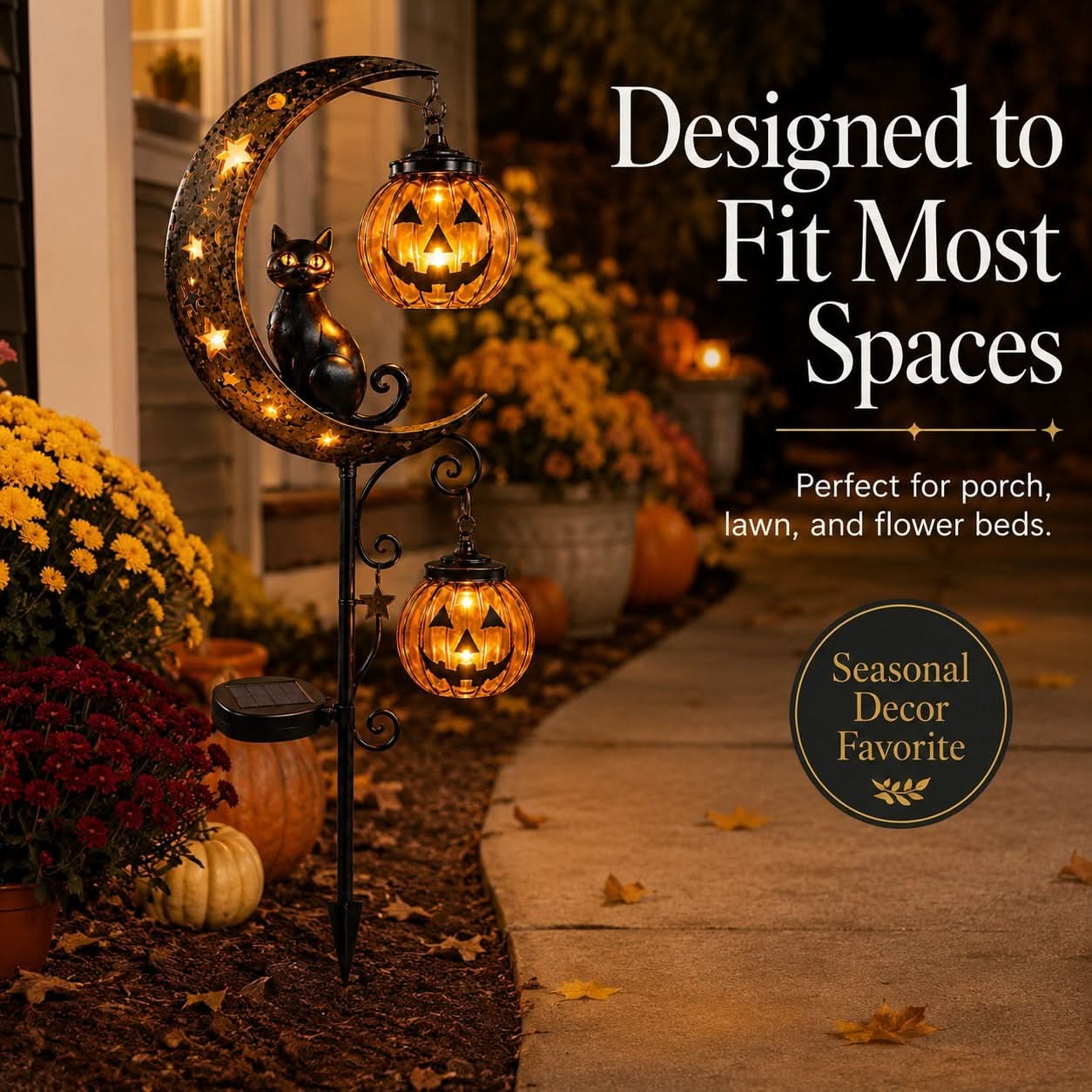 Pumpkin Garden Stake for Spooky Outdoor Atmosphere
