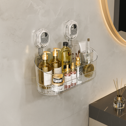 Versatile Self-Adhesive Wall Shelf for Bathroom Organization