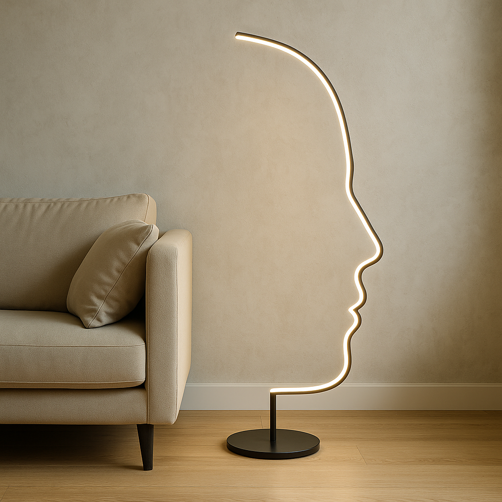 Sculptural Standing Light for Living Room – Artistic Floor Lamp