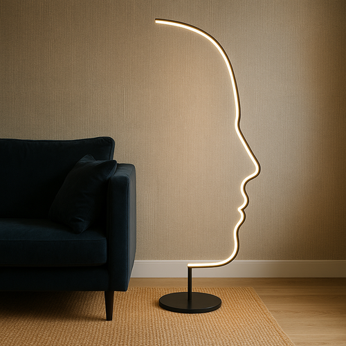 Sculptural Standing Light for Living Room – Artistic Floor Lamp
