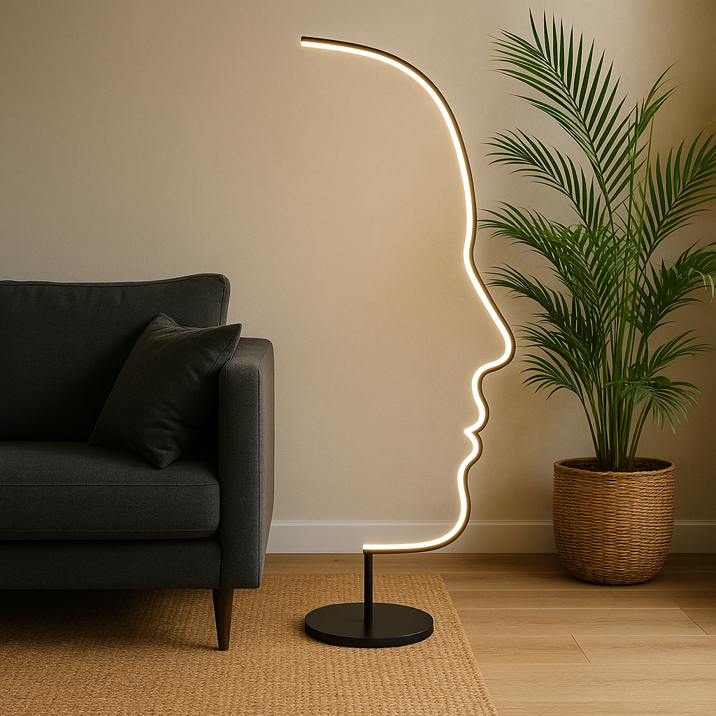 Sculptural Standing Light for Living Room – Artistic Floor Lamp