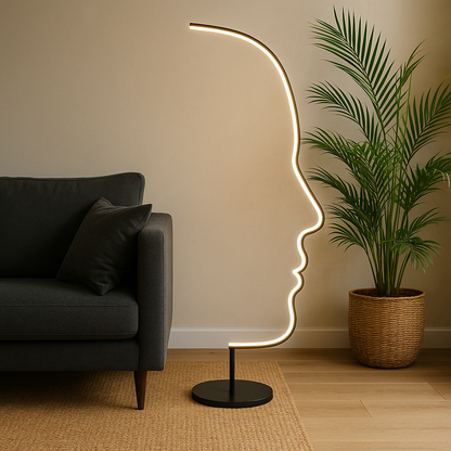 Sculptural Standing Light for Living Room – Artistic Floor Lamp