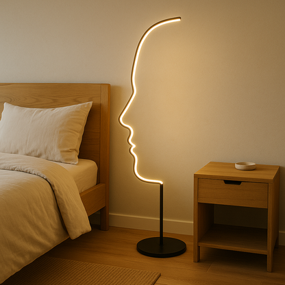 Sculptural Standing Light for Living Room – Artistic Floor Lamp