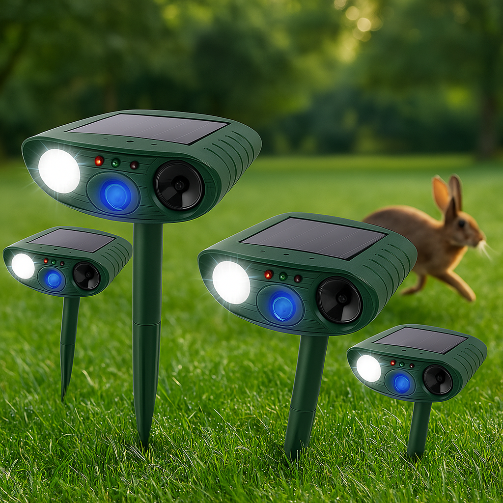 Eco-Friendly Solar-Powered Rabbit Deterrent for Gardens