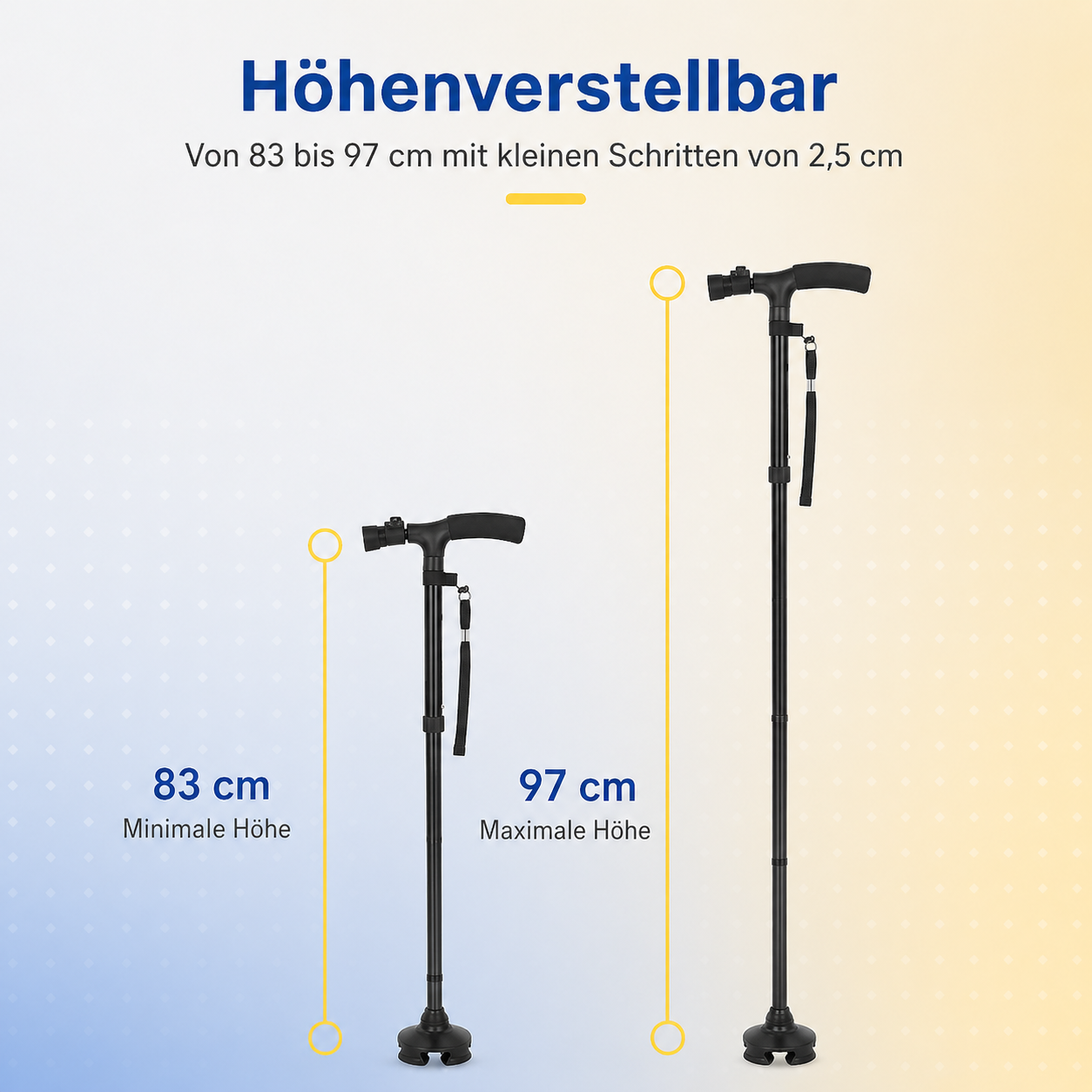 Height-Adjustable Walking Cane