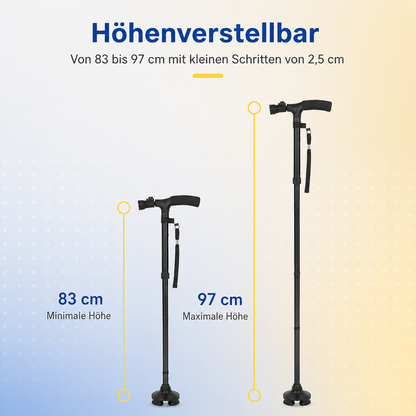 Height-Adjustable Walking Cane