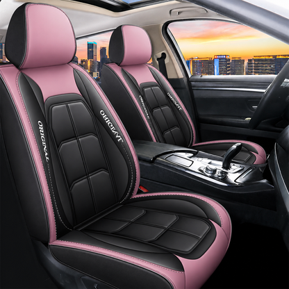 Durable PU Leather Front Seat Covers - Universal Fit for Cars, SUVs & Trucks