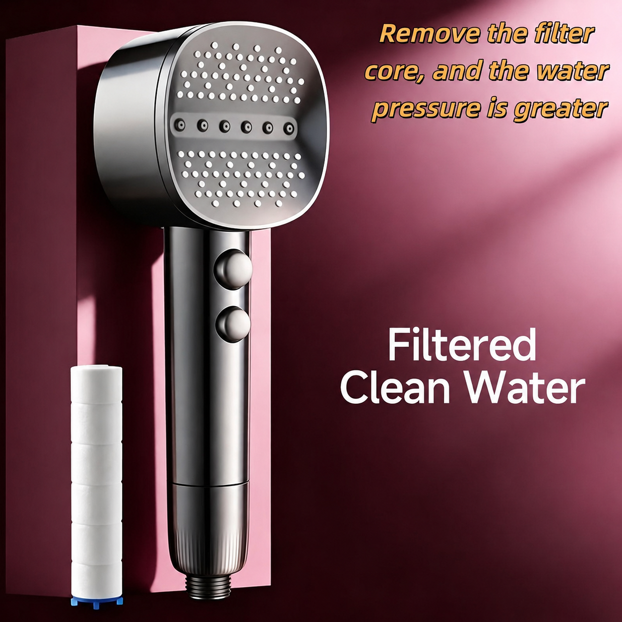 High-Pressure Shower System with AQUAPULSE Technology