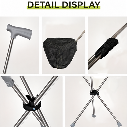 Walking Cane with Foldable Seat – 2-in-1 Design