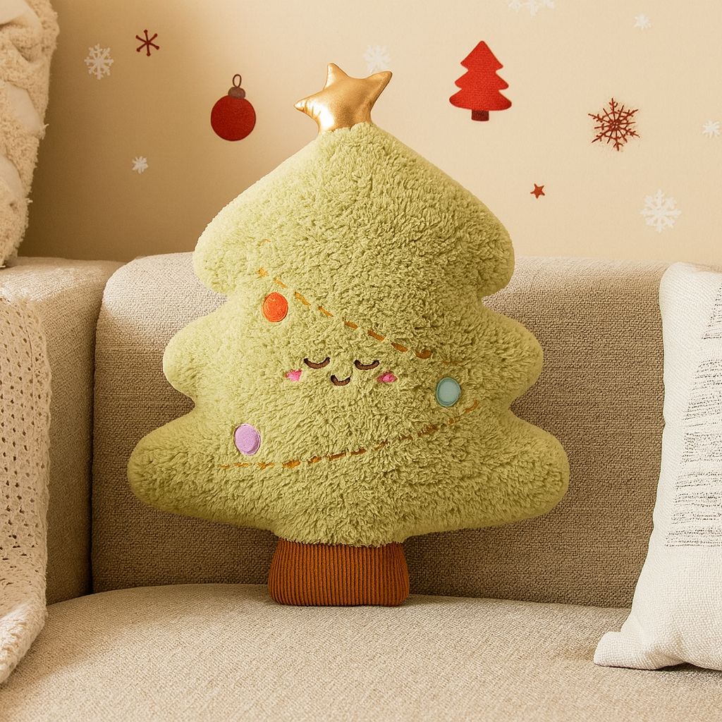 Plush Christmas Cushion for Cozy Rooms – Festive Decorative Pillow