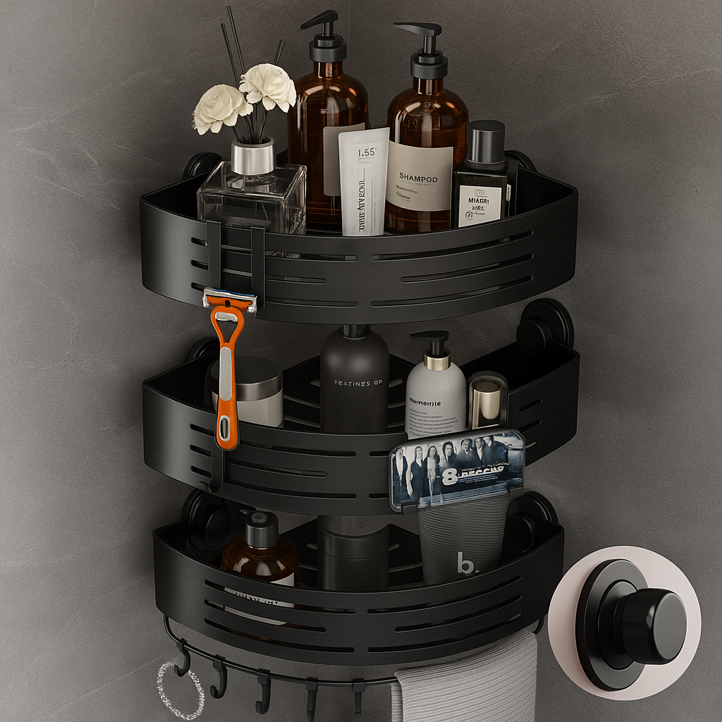 Triangular Shower Organizer | Space-Saving Stylish Versatile Caddy