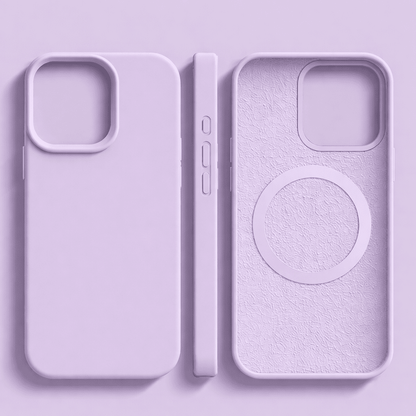 Slim Shock-Absorbing Silicone Case for iPhone with Soft-Touch and Microfiber Lining