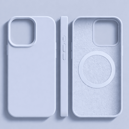 Slim Shock-Absorbing Silicone Case for iPhone with Soft-Touch and Microfiber Lining