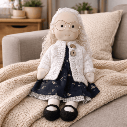 Handmade Waldorf Doll Made of Cotton for Creative Play
