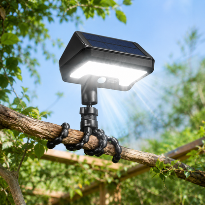 Solar-Powered Security Light with Rotatable Head