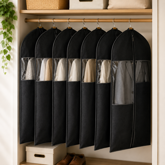 10-Pack Storage Covers for Garments with Viewing Window