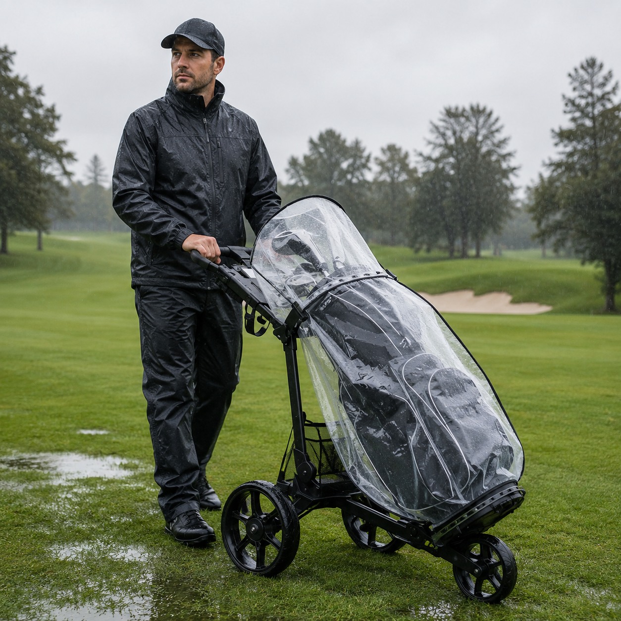 Transparent Rain Cover for Golf Bags