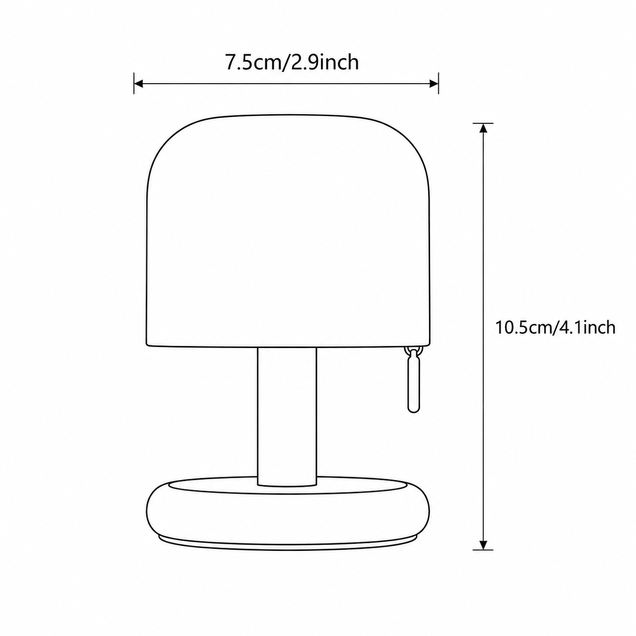 LED Table Lamp in Mushroom Design – Rechargeable via USB