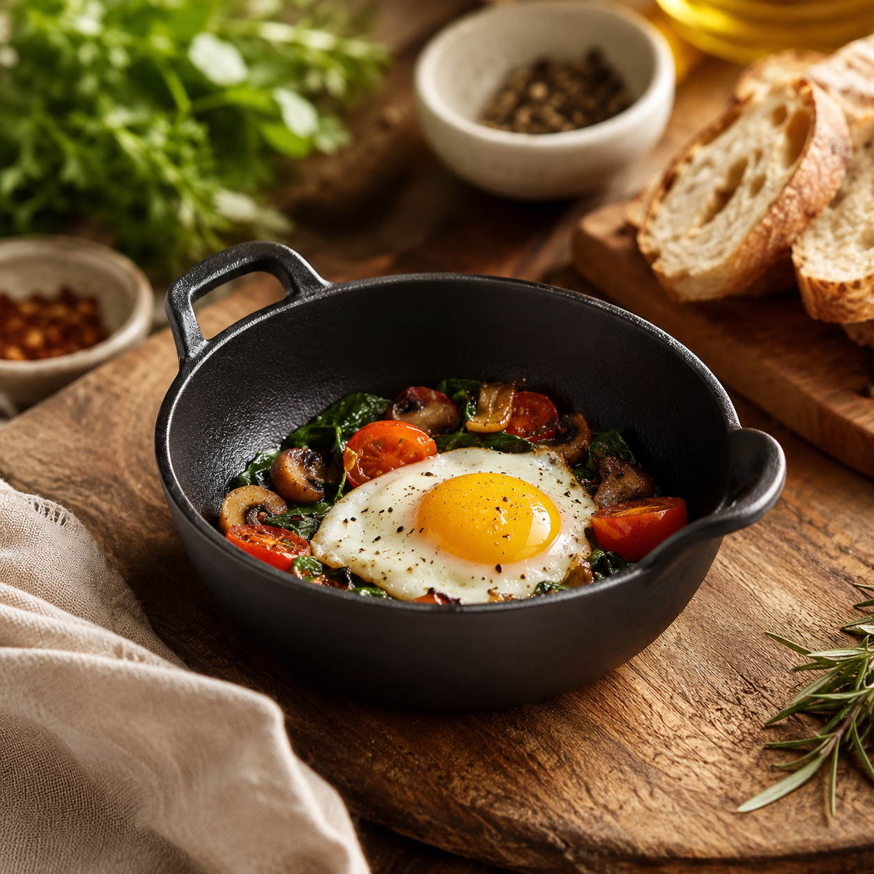 Compact Skillet in Cast Iron – Mini Size