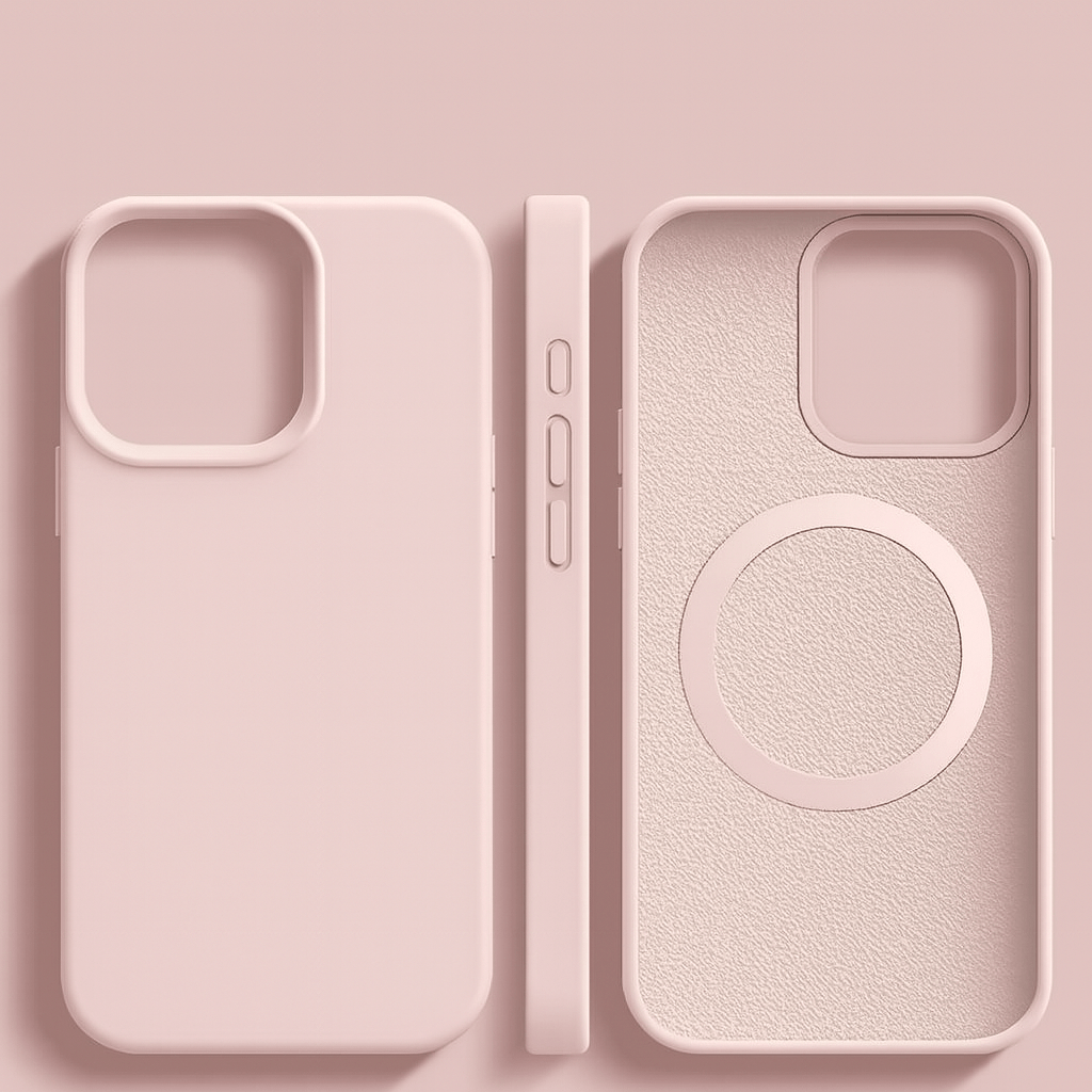 Slim Shock-Absorbing Silicone Case for iPhone with Soft-Touch and Microfiber Lining