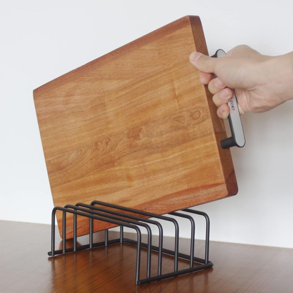 Stylish Storage Rack for Cutting Boards and More