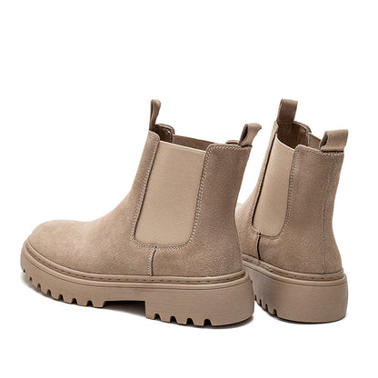 Ankle Chelsea Boots in Cow Suede for Stylish Footwear