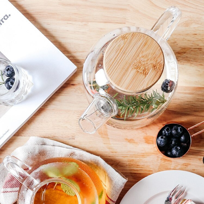 Borosilicate Glass Teapot – Stylish Design & Compatible with Stovetop