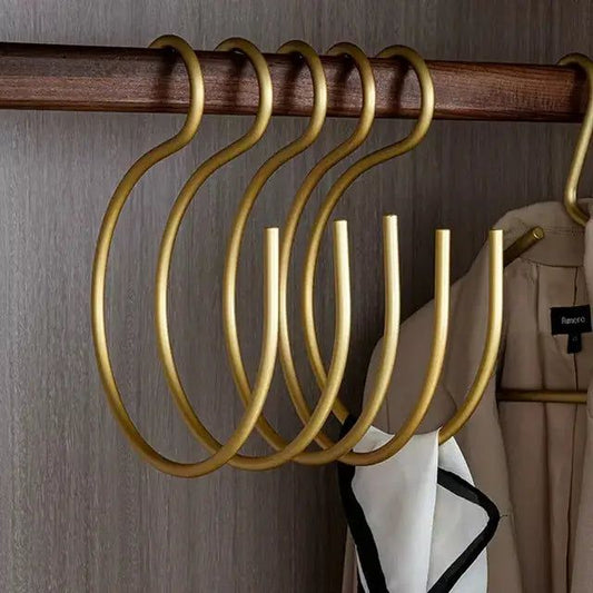 S-Shaped Metal Hangers (Set of 5) for Space Optimization