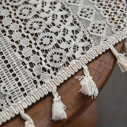 Elegant Boho-Style Crochet Window Drapes