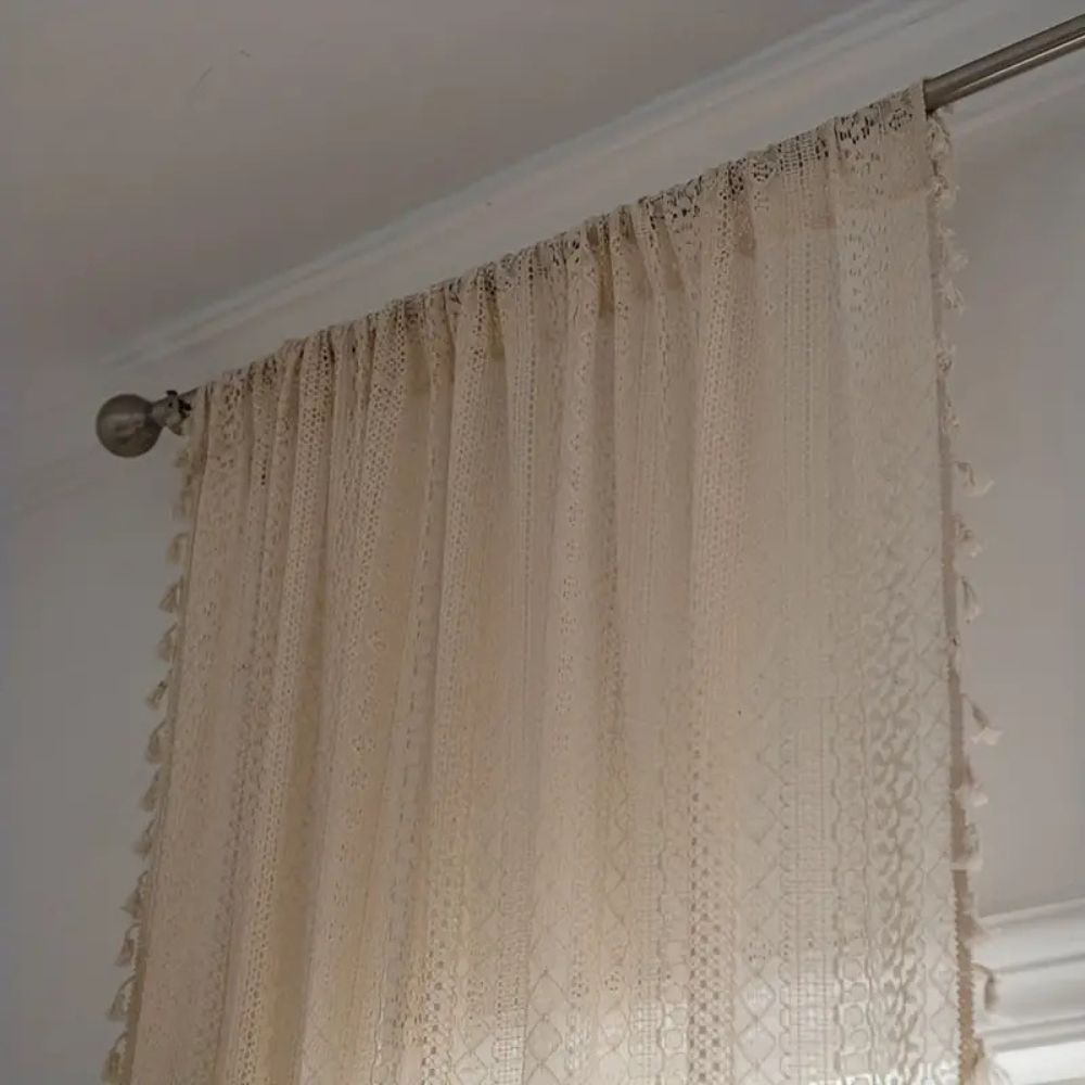 Elegant Boho-Style Crochet Window Drapes