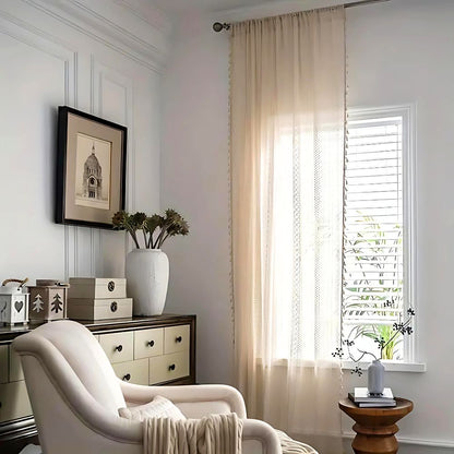 Elegant Boho-Style Crochet Window Drapes