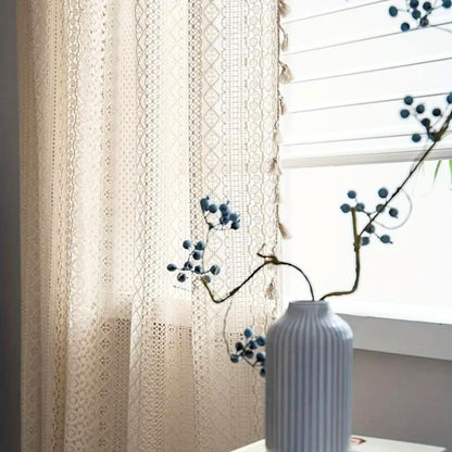 Elegant Boho-Style Crochet Window Drapes