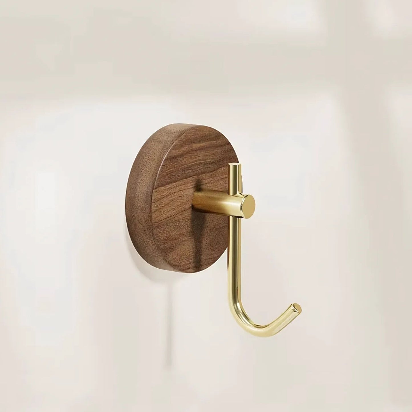 Sleek Adhesive Wooden Wall Hooks for Easy Organization