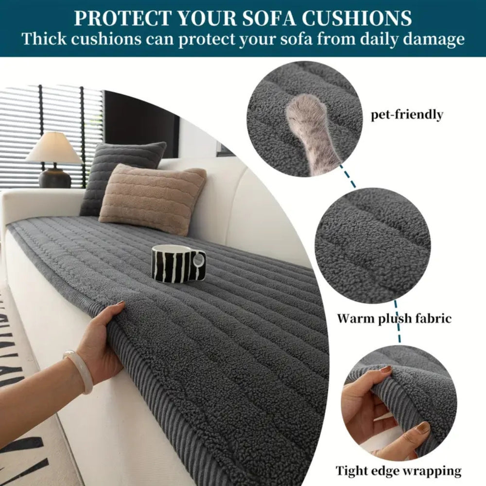 Luxurious Plush Sofa Protector for Ultimate Comfort