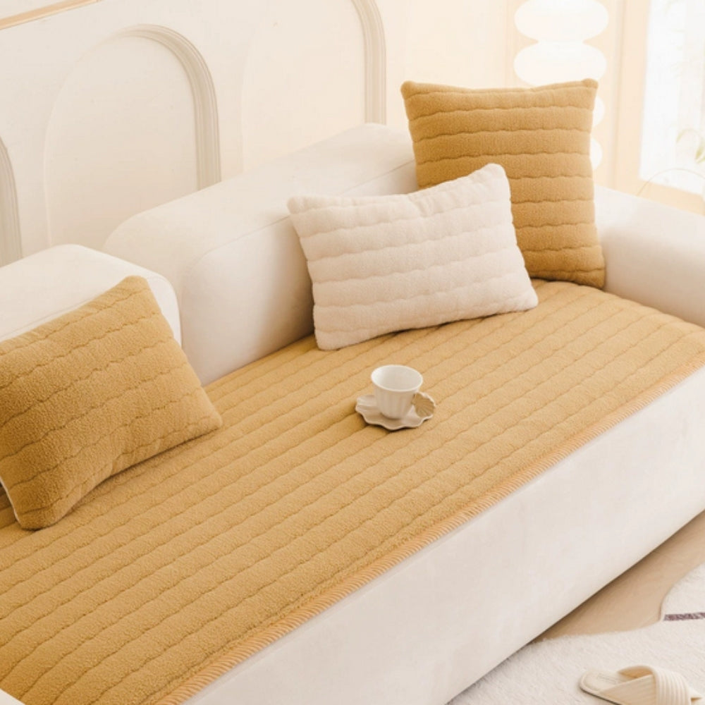 Luxurious Plush Sofa Protector for Ultimate Comfort