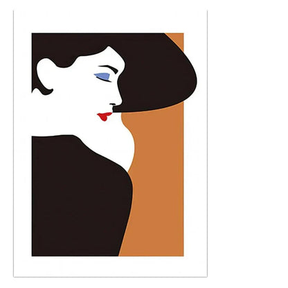 Chic Canvas Prints of Fashionable Hats for Home Decor in Living Room, Bedroom, Dining Room, Salon