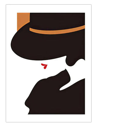 Chic Canvas Prints of Fashionable Hats for Home Decor in Living Room, Bedroom, Dining Room, Salon