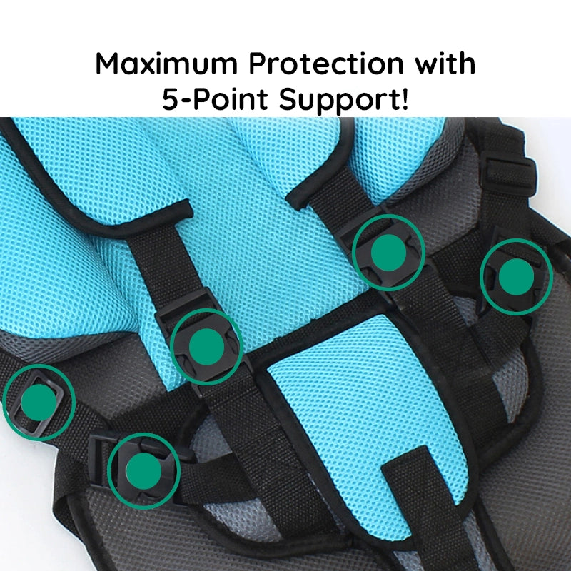 Adjustable Booster Pad Cushion for Children's Car Travel Seats