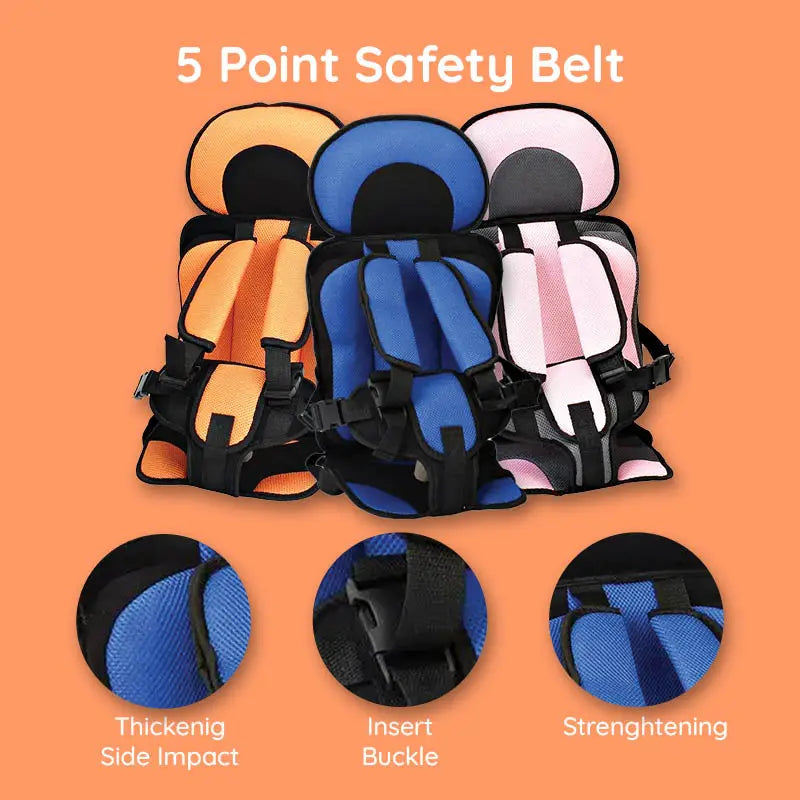 Adjustable Booster Pad Cushion for Children's Car Travel Seats