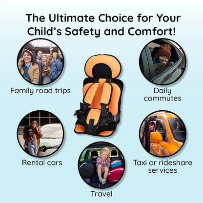Adjustable Booster Pad Cushion for Children's Car Travel Seats