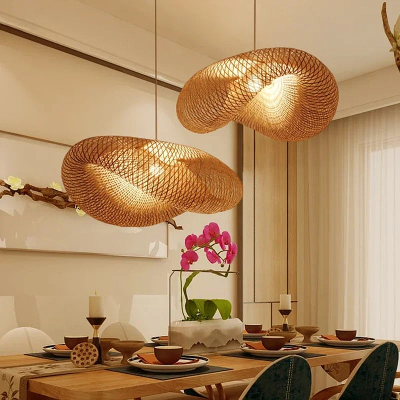 Natural Bamboo Pendant Light for Cozy Ambiance