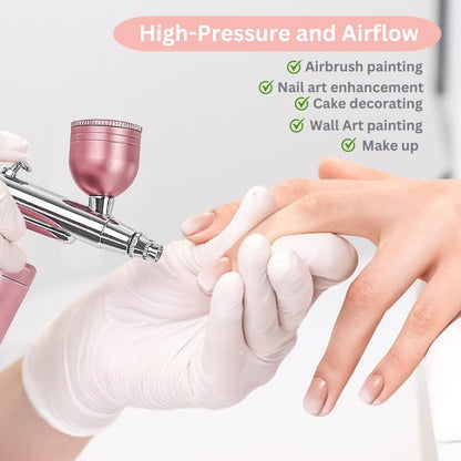 Portable Mini Airbrush Set with Compressor – Cordless Design