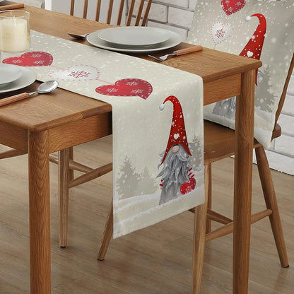 Christmas Table Runner with Snowflake Elves – Festive Table Decoration