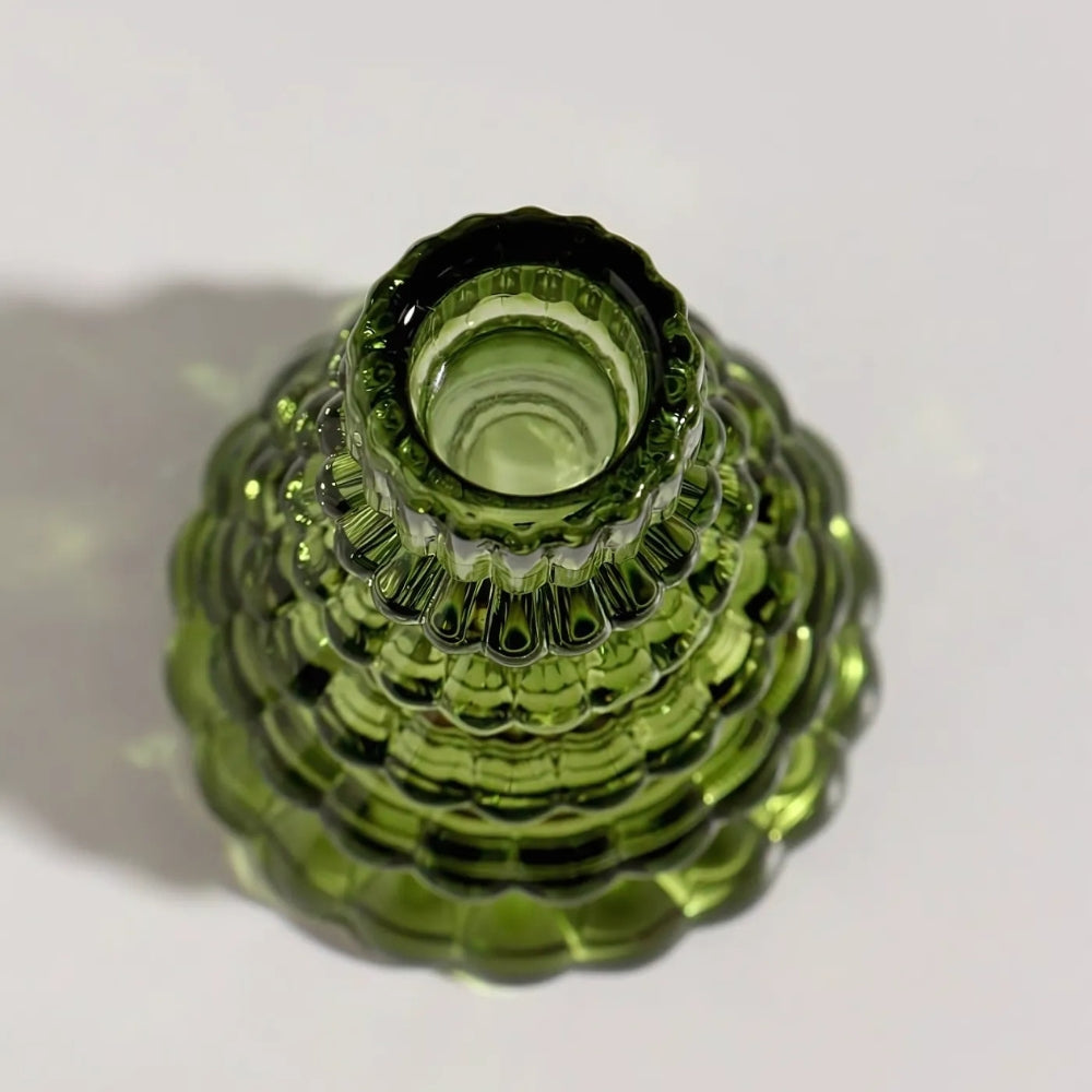 Set of 3 Elegant Glass Candle Holders for Holiday Cheer