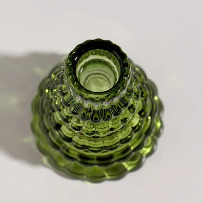Set of 3 Elegant Glass Candle Holders for Holiday Cheer