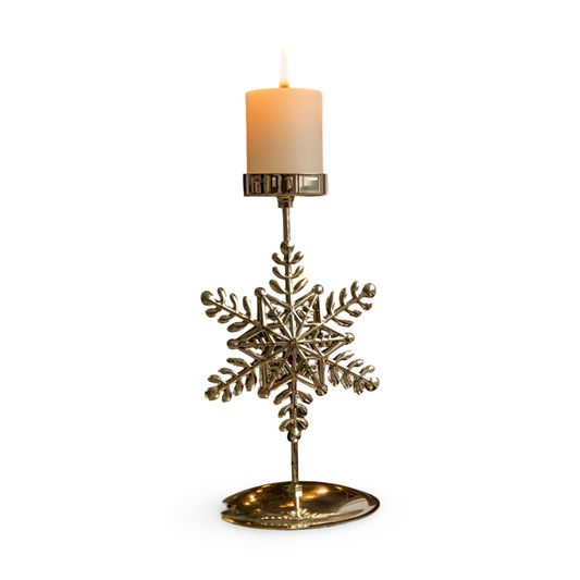 Decorative Table Decoration – Vintage Gold Christmas Candle Holders