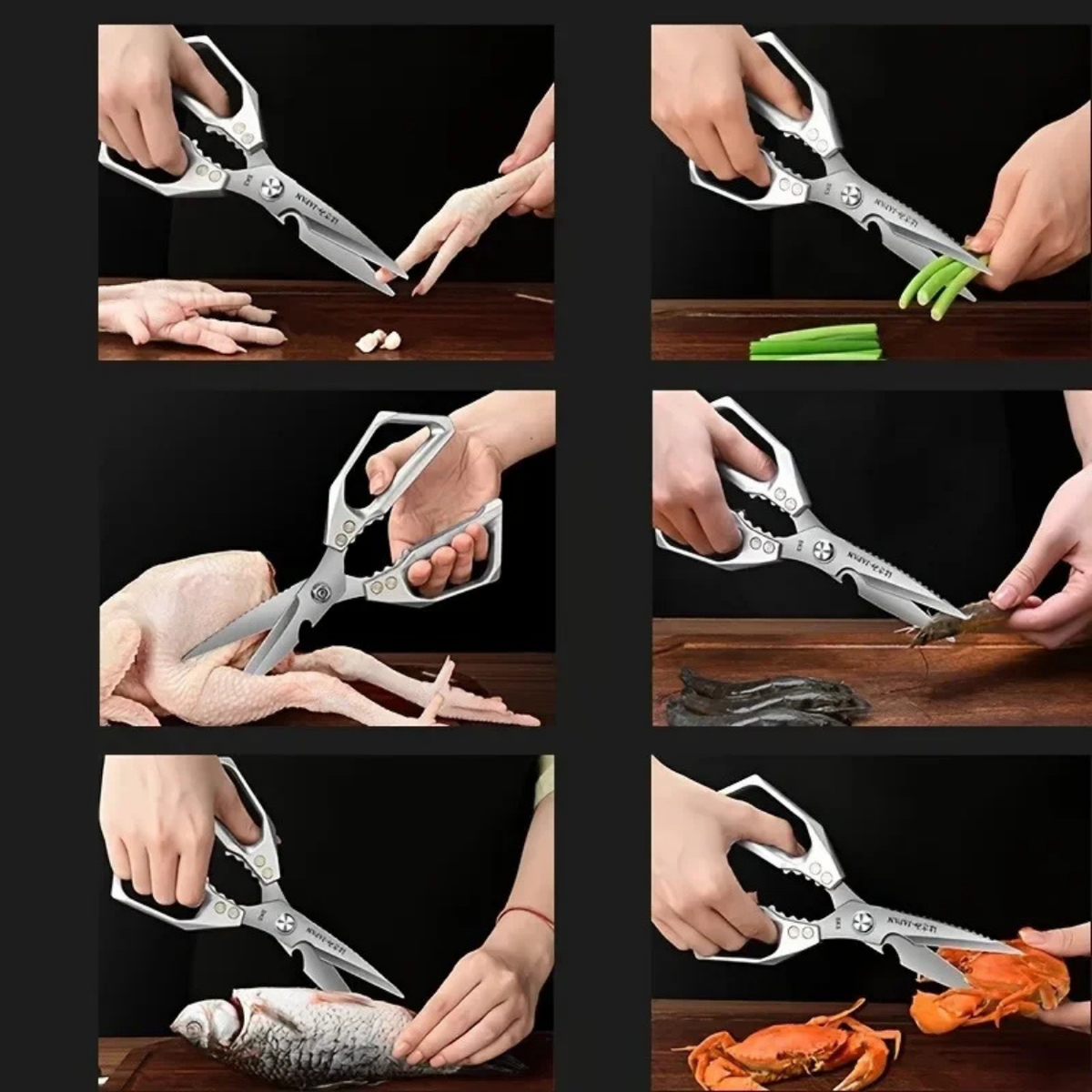 Heavy-Duty Chef's Scissors for Kitchen Use