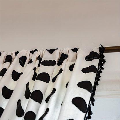 Elegant Polka Dot Tassel Drapes for Modern Spaces