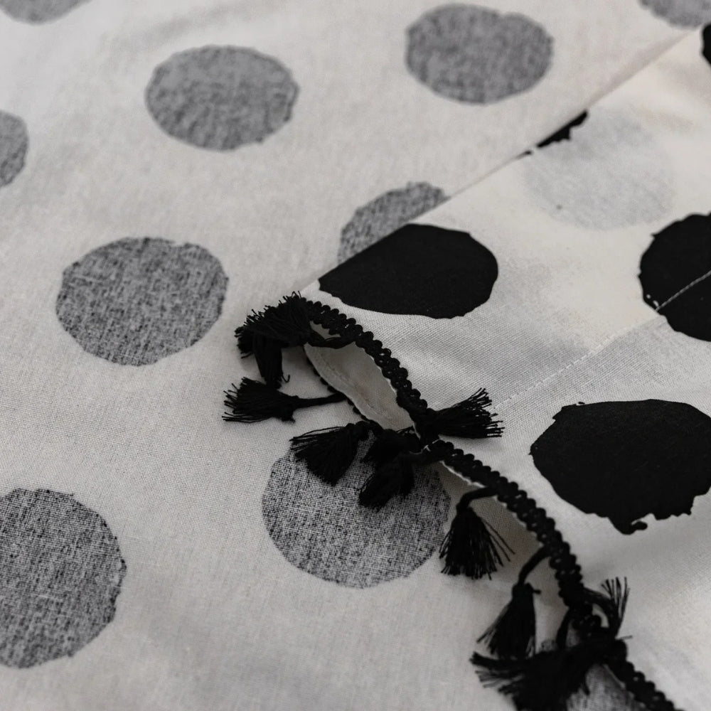 Elegant Polka Dot Tassel Drapes for Modern Spaces
